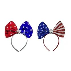 Meijer Corporate Seasonal Patriotic Flag Bow Headband