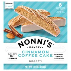 Nonni's Cinnamon Coffee Cake Biscotti, 8-count 6.88 oz