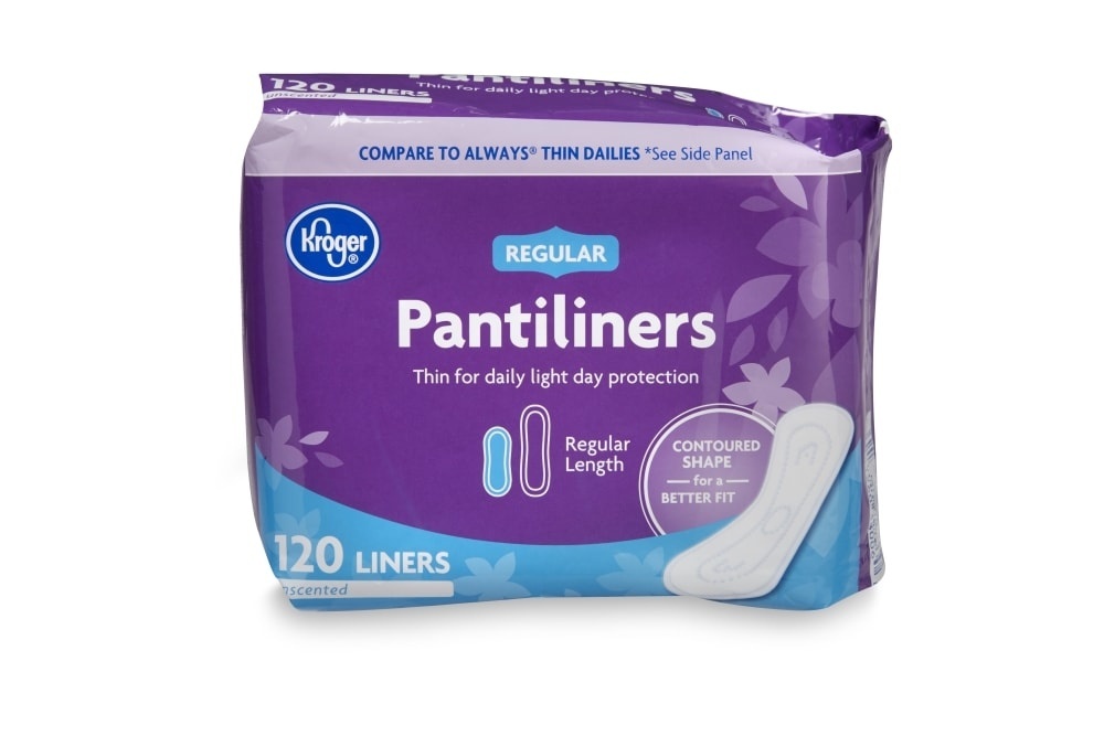 slide 1 of 1, Kroger Regular Pantiliners, 120 ct