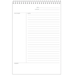 TOPS Focusnotes Top-Wire Notebook, 8 1/2'' X 11'', Blue/White, 70 Sheets