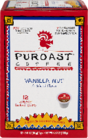 slide 1 of 1, Puroast Vanilla Nut Single Serve Coffee Cups, 12 ct