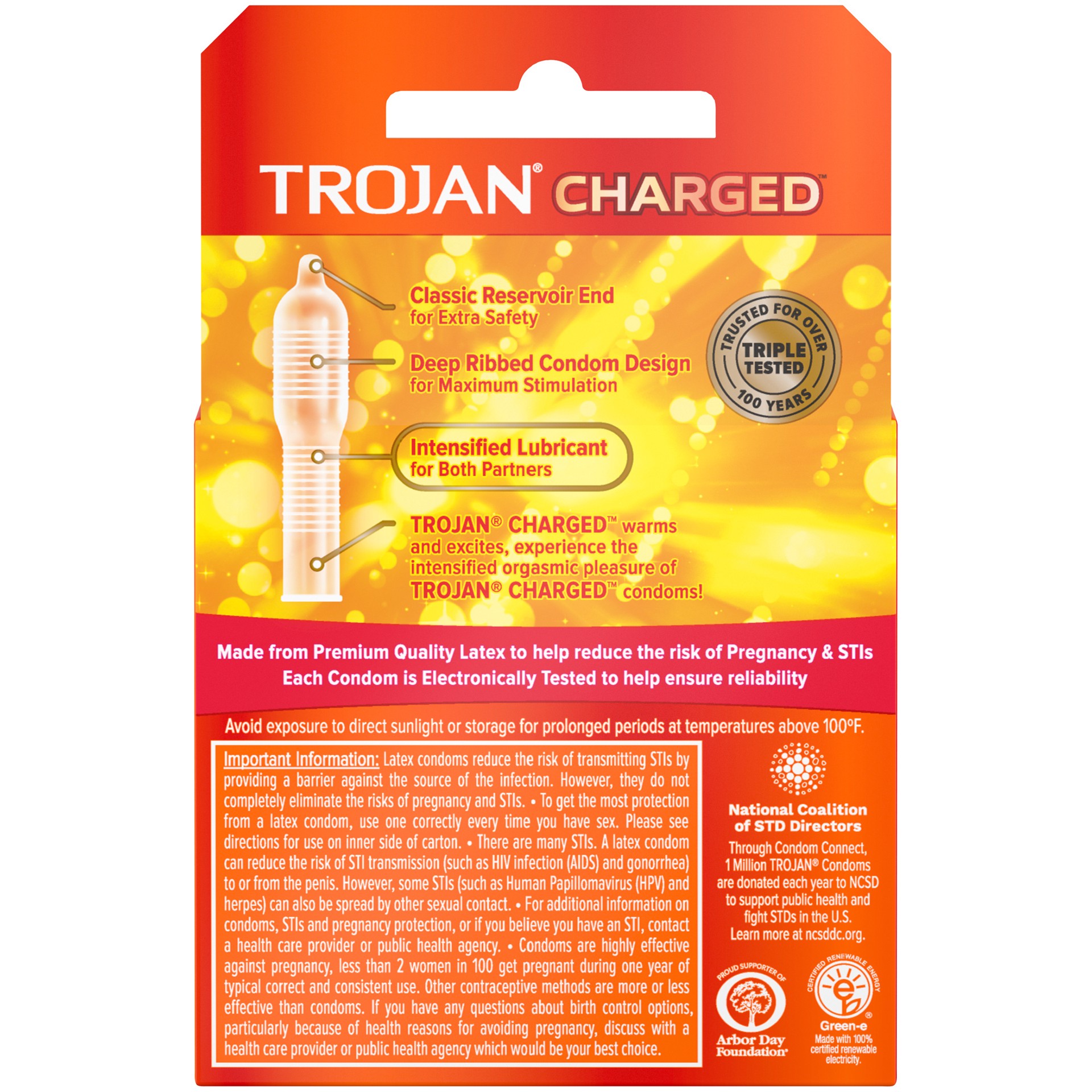 slide 4 of 4, Trojan Charged Lubricated Condoms, 3ct, 3 ct