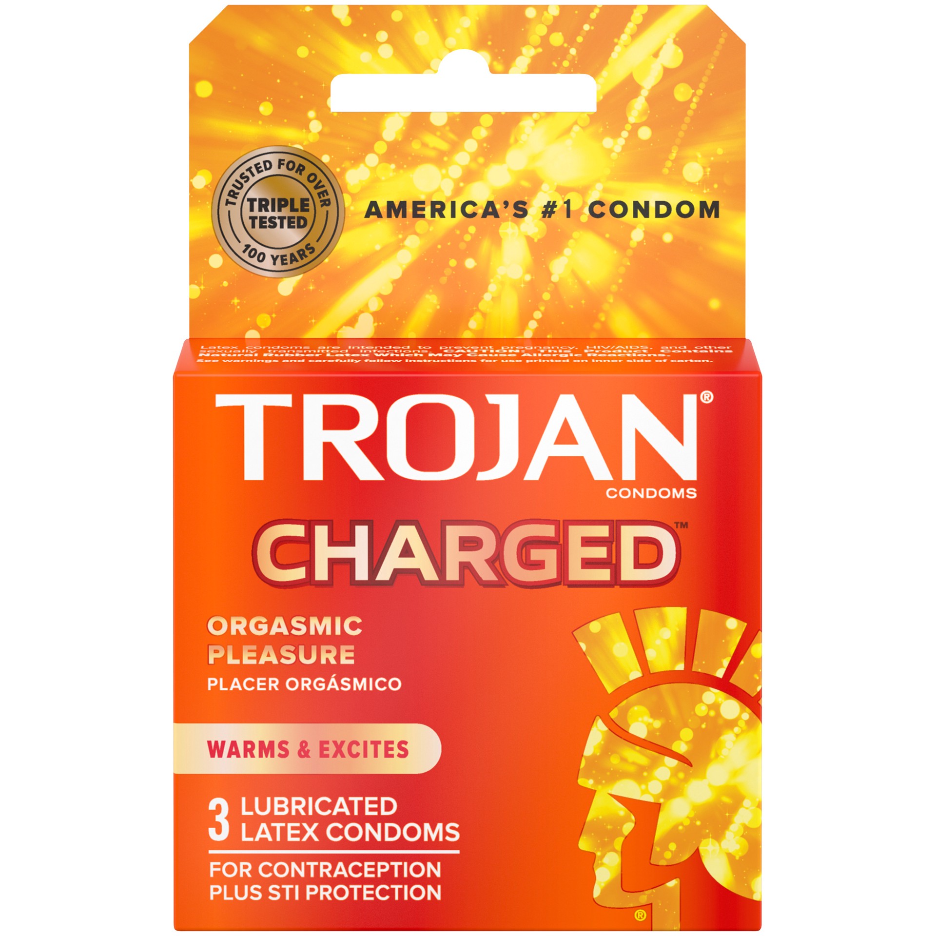 slide 1 of 4, Trojan Charged Lubricated Condoms, 3ct, 3 ct