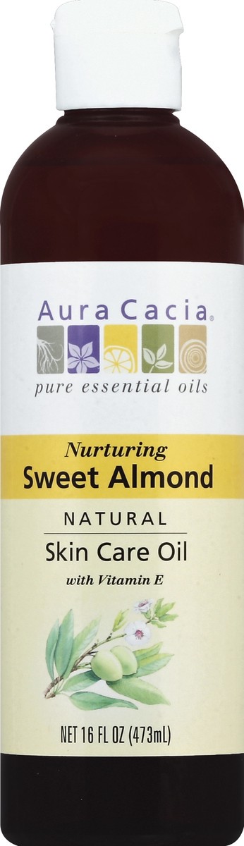 slide 2 of 3, Aura Cacia Sweet Almond Natural Skin Care Oil, 16 oz