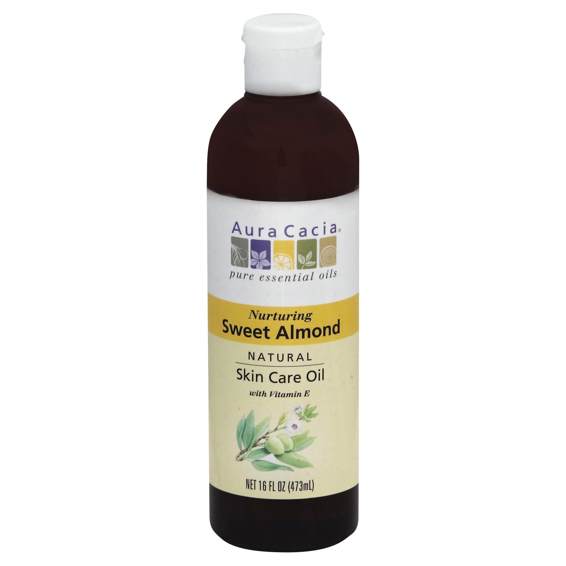 slide 1 of 3, Aura Cacia Sweet Almond Natural Skin Care Oil, 16 oz