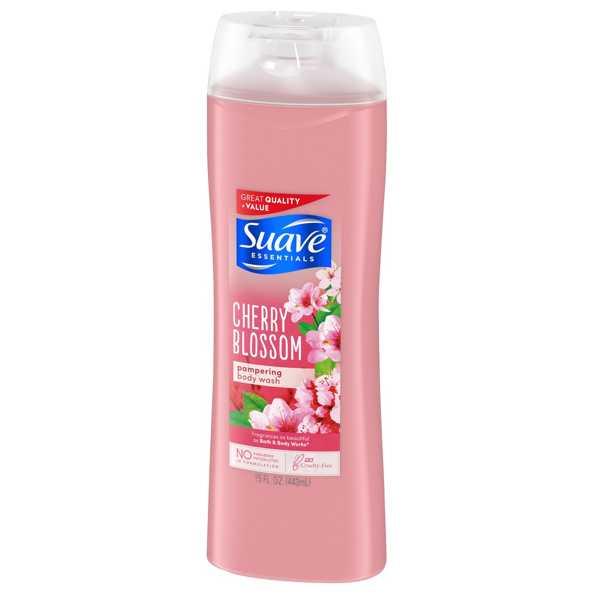 slide 2 of 5, Suave Cherry Blossom Essentials Body Wash, 15 fl oz