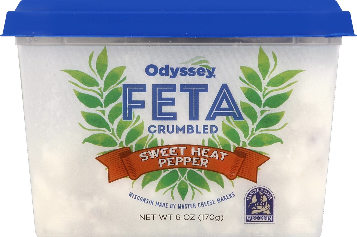 slide 1 of 5, Odyssey Sweet Heat Cheese Feta Crumbles, 6 oz