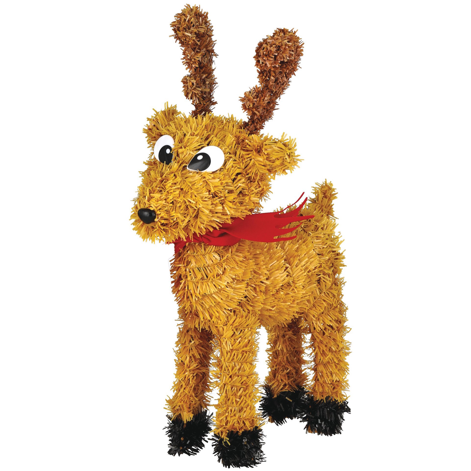 slide 1 of 1, FC Young Tinsel Reindeer Christmas Tabletop Decor, 14.5 in