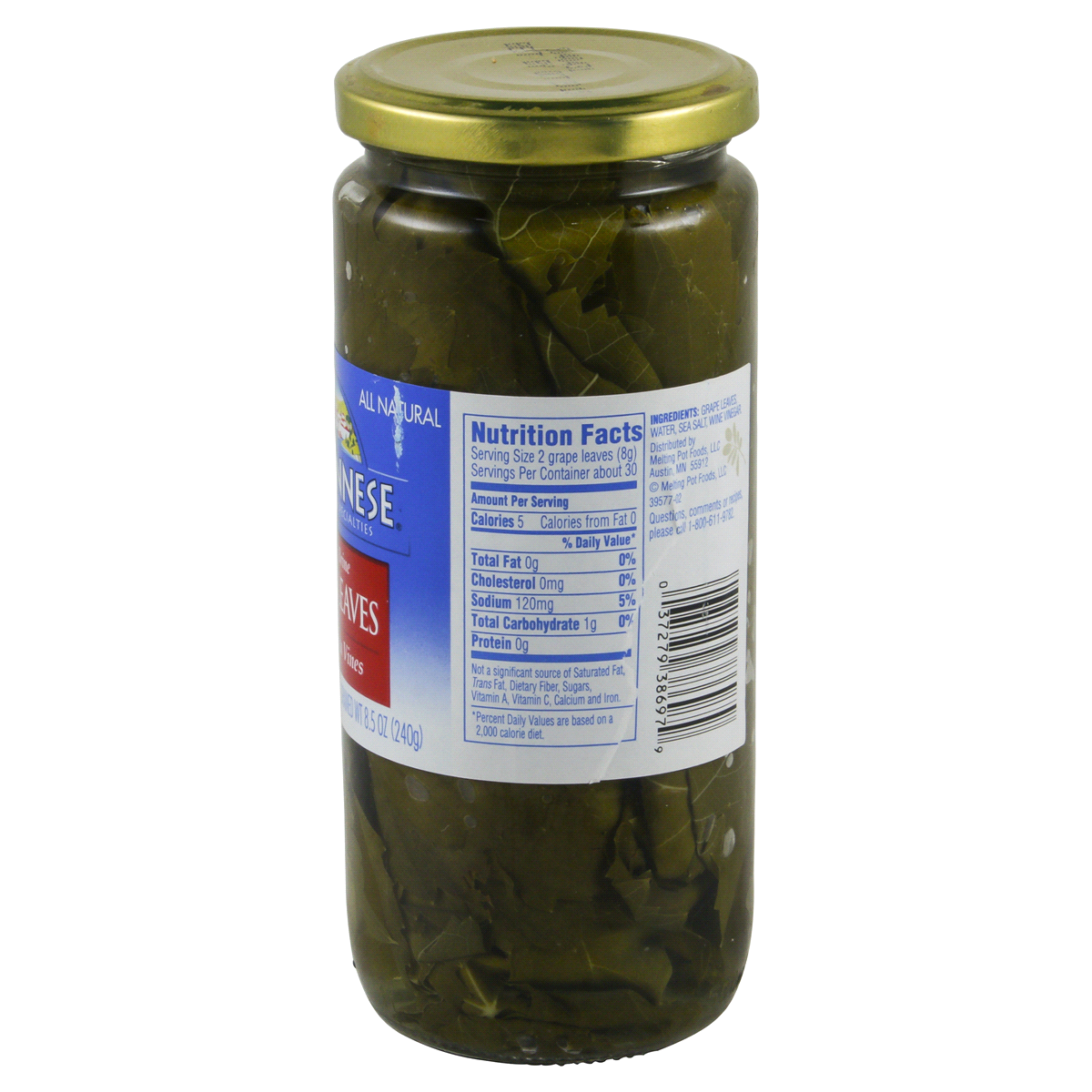 slide 2 of 4, Peloponnese Grape Leaves, 15.2 oz