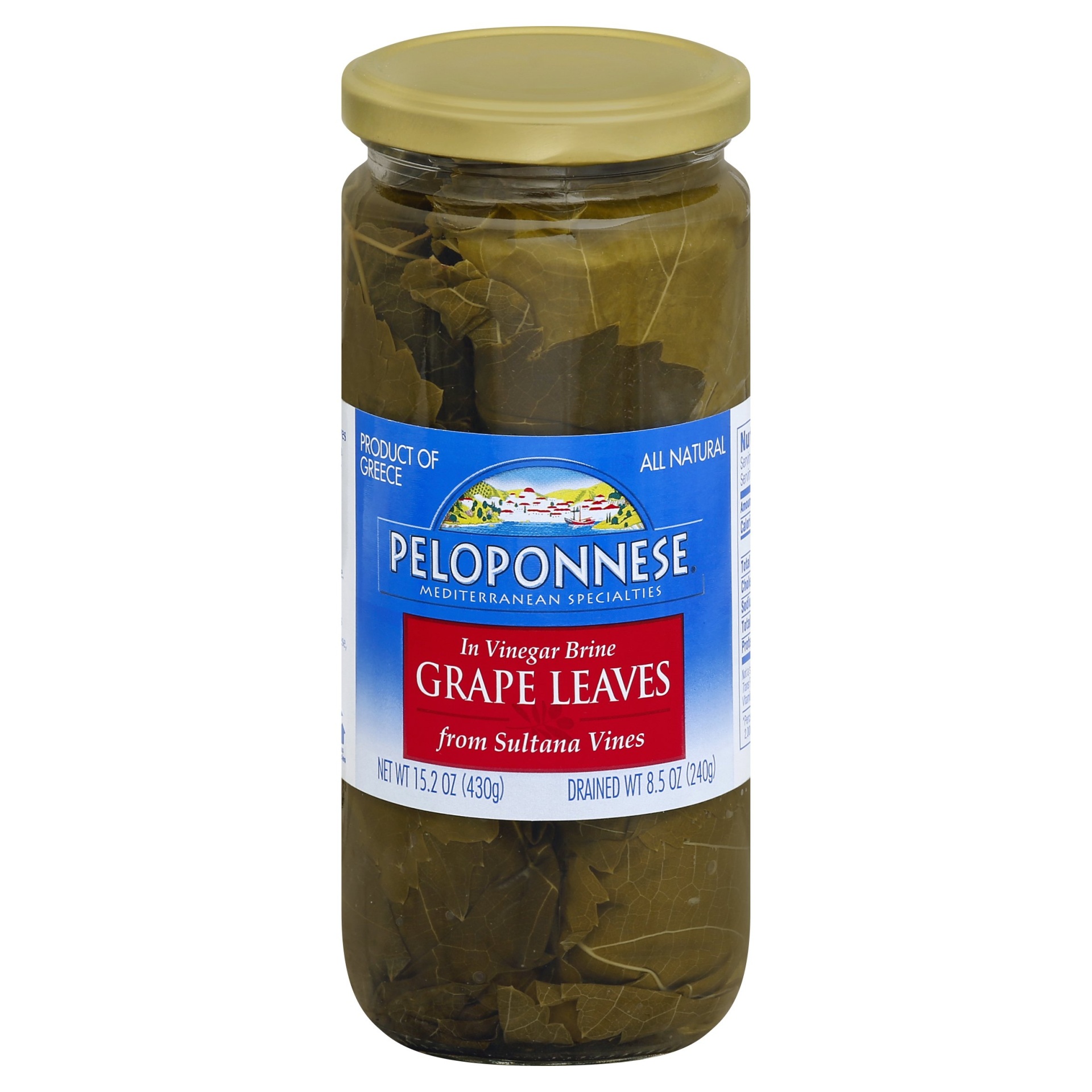 slide 1 of 4, Peloponnese Grape Leaves, 15.2 oz