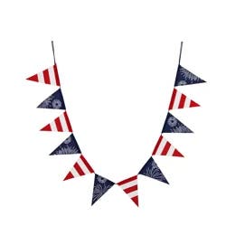 Meijer Corporate Seasonal Mcs Americana Fabric Flag Garland