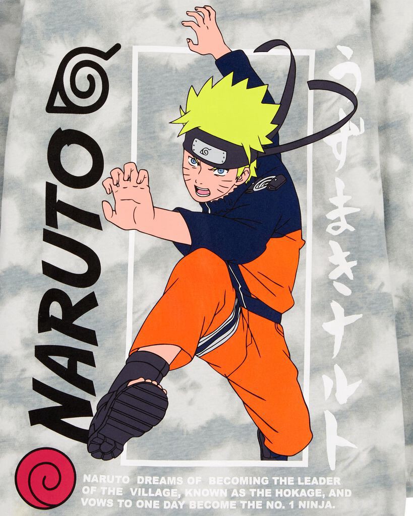 slide 3 of 3, Oshkosh Kid NARUTO Graphic Tee Grey 8, 1 ct