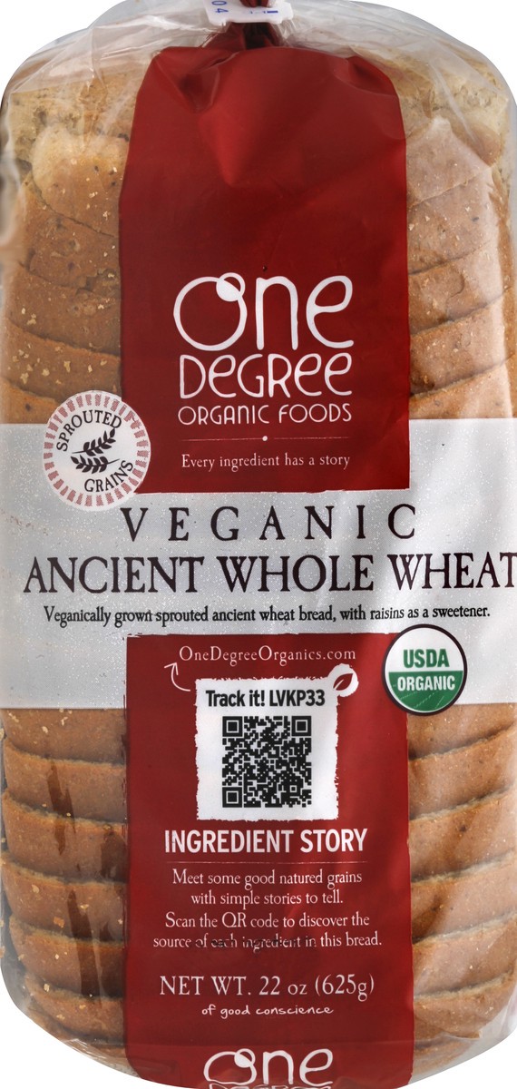 slide 4 of 5, One Degree Organic Foods Bread 22 oz, 22 oz