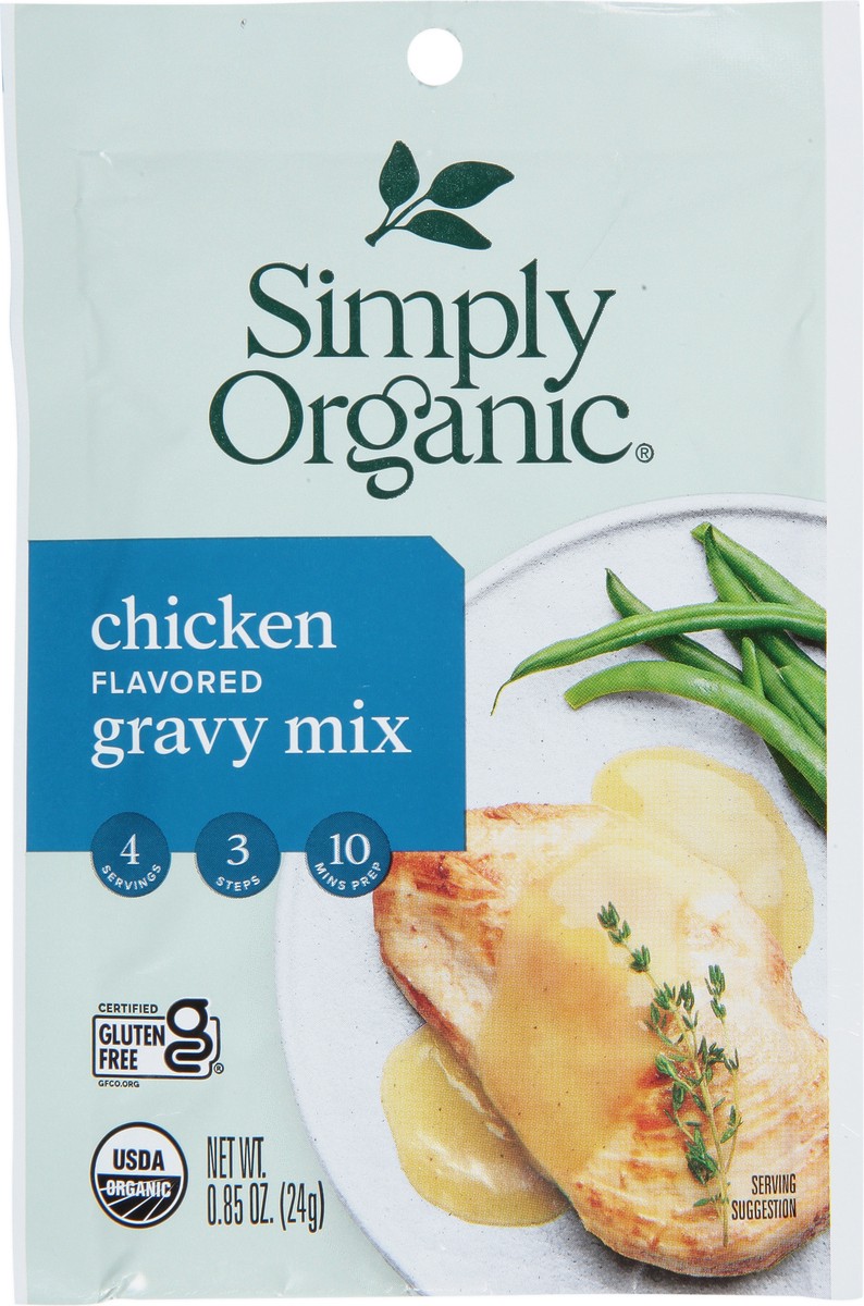 slide 2 of 13, Simply Organic Chicken Gravy Mix, 0.9 oz