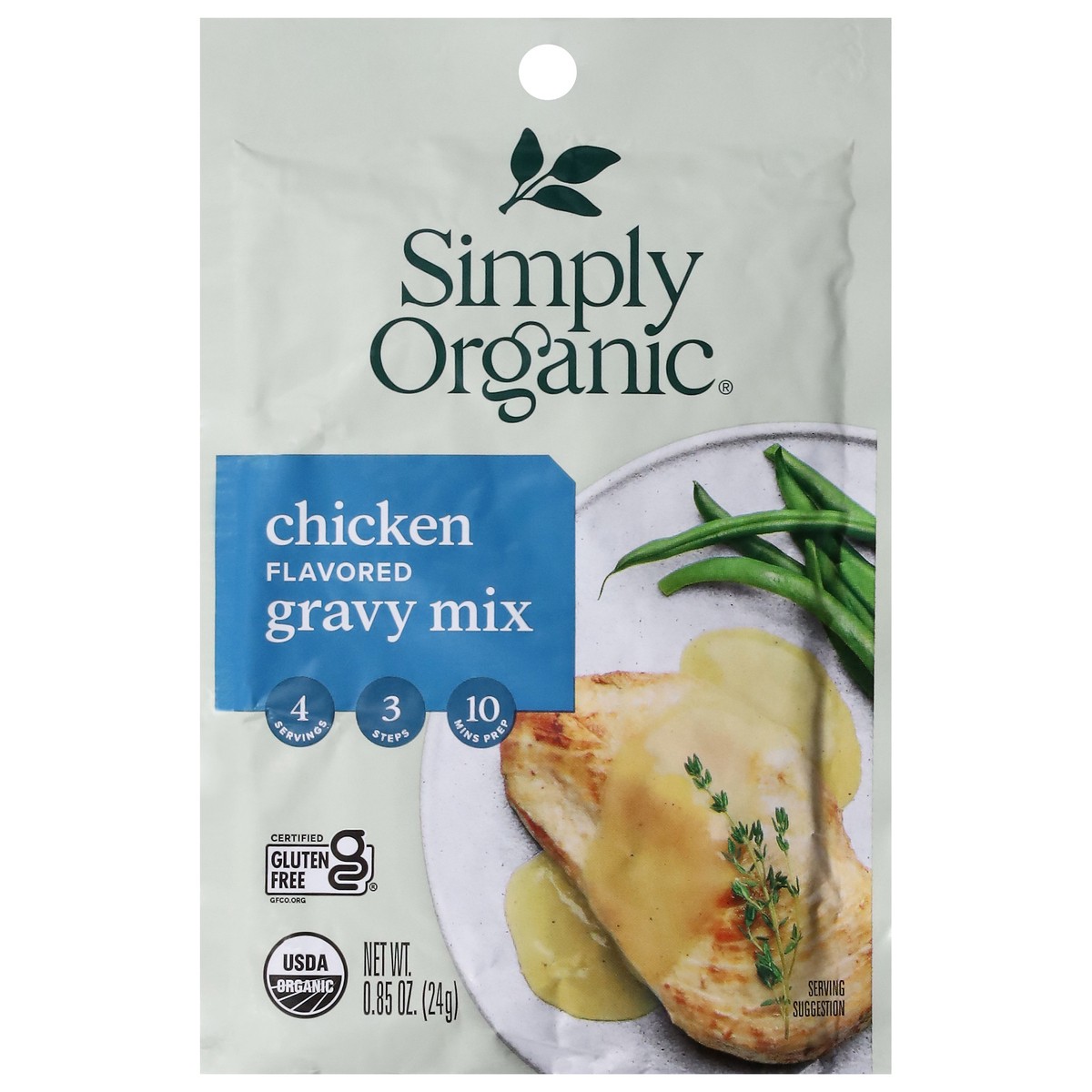 slide 1 of 13, Simply Organic Chicken Gravy Mix, 0.9 oz