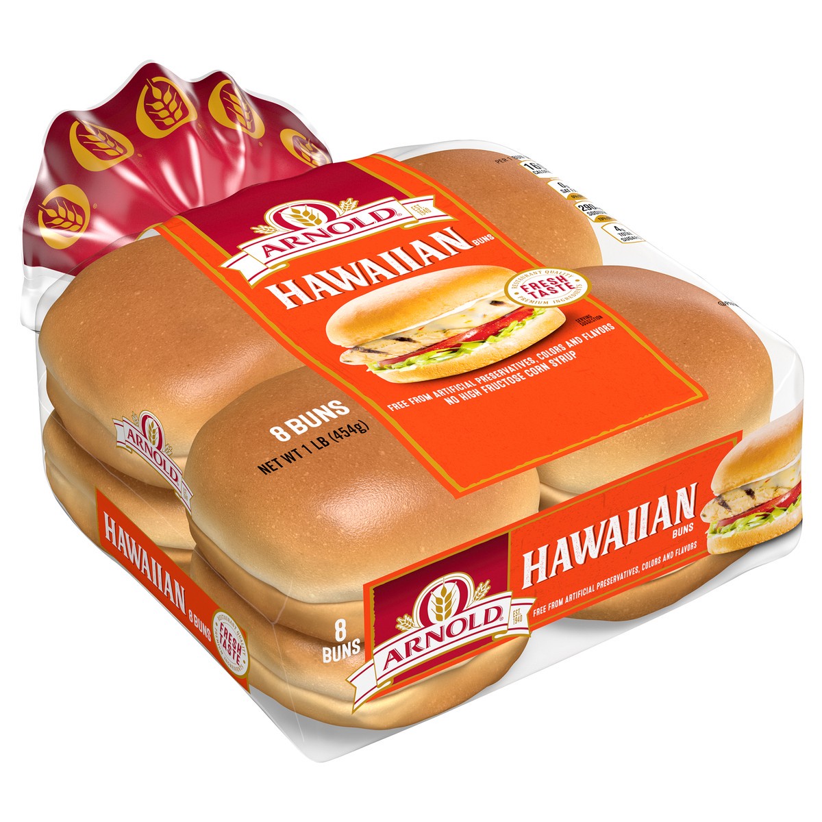 slide 7 of 11, Arnold Hawaiian Buns Buns, 8 count, 16 oz, 8 ct