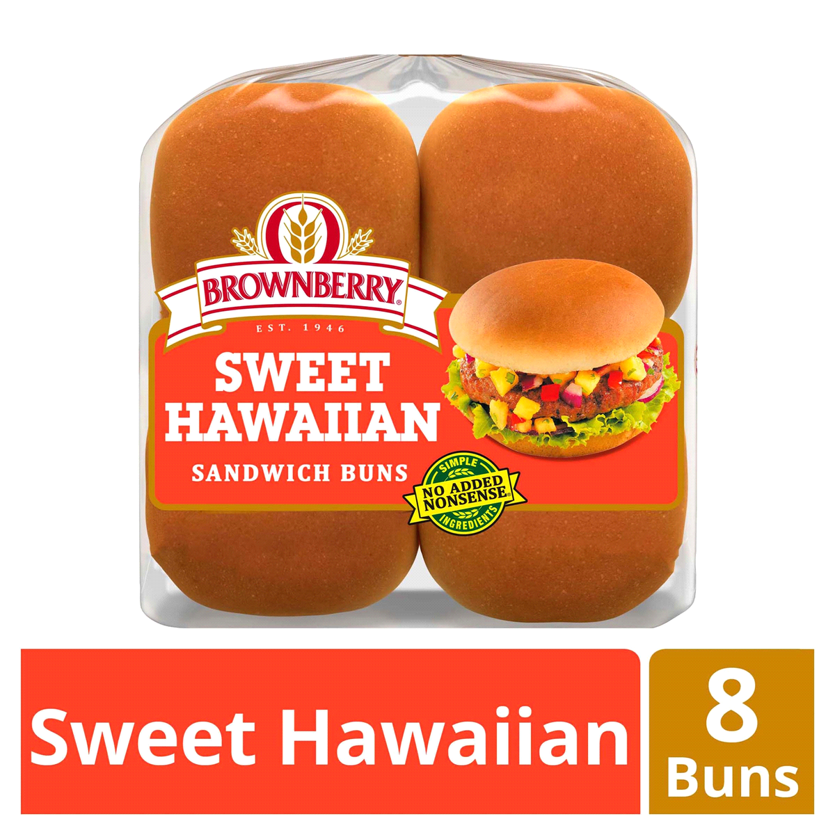 slide 1 of 9, Brownberry Sweet Hawaiian Sandwich Buns /, 8 ct; 15 oz