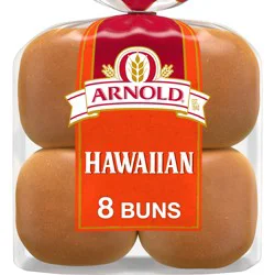 Arnold Hawaiian Buns, 8 count, Sweet Buns Hawaiian Bread, 16 oz Bag
