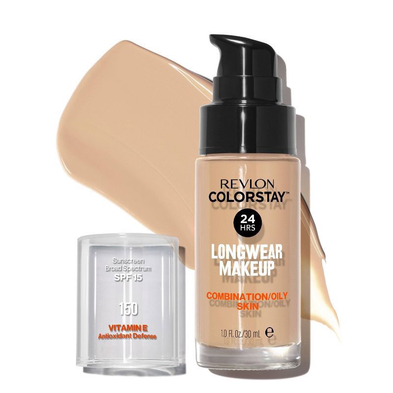 slide 3 of 8, Colorstay Makeup for Combination/Oily with SPF 15 - 150 Buff - 1 fl oz, 1 oz