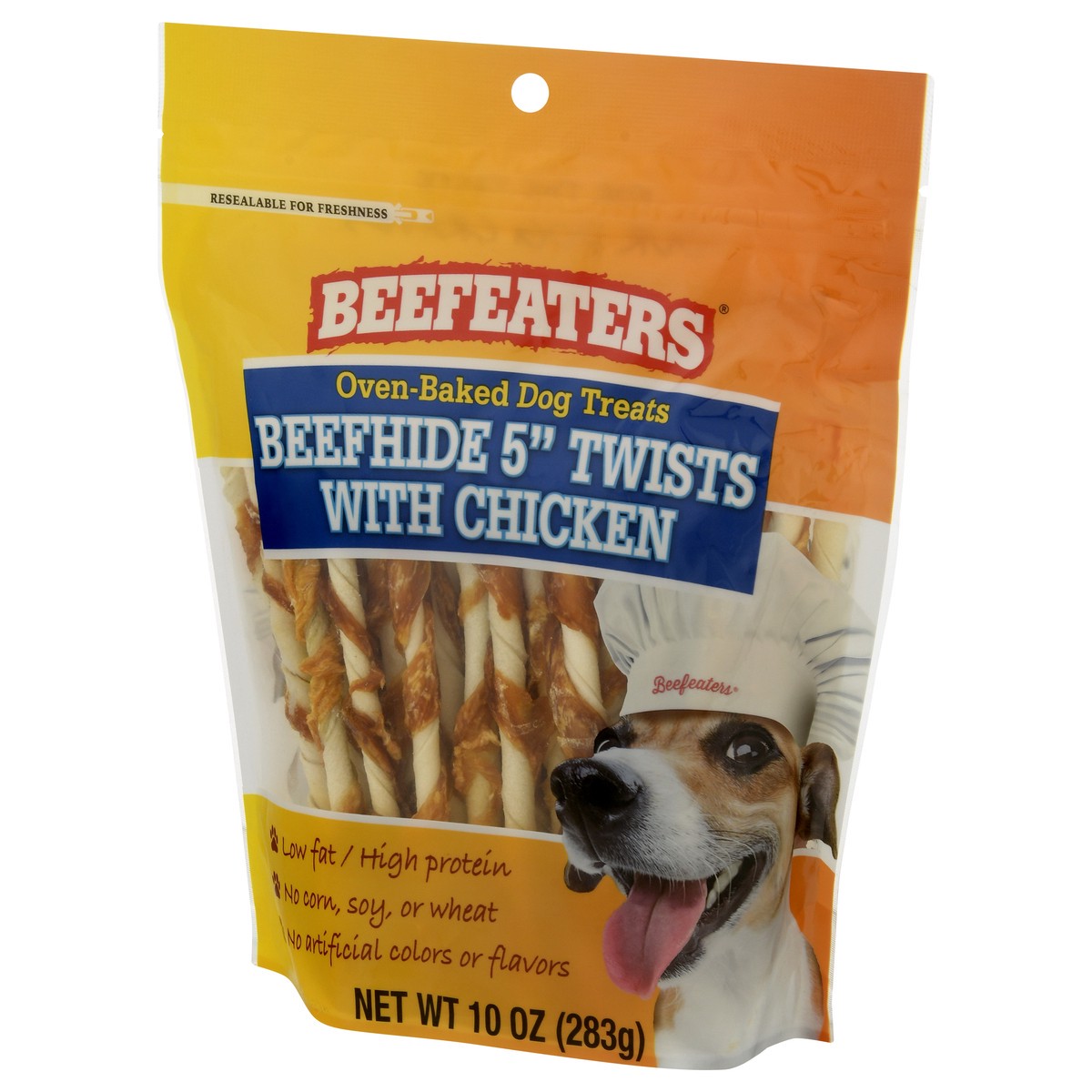 slide 7 of 9, Beefeater Oven-Baked Beefhide 5 inch Twists with Chicken Dog Treats 10.0 oz, 10 oz