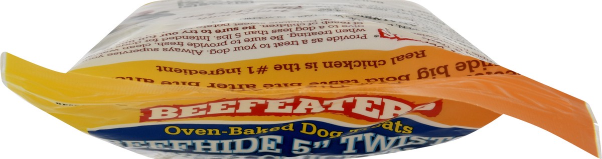 slide 9 of 9, Beefeater Oven-Baked Beefhide 5 inch Twists with Chicken Dog Treats 10.0 oz, 10 oz