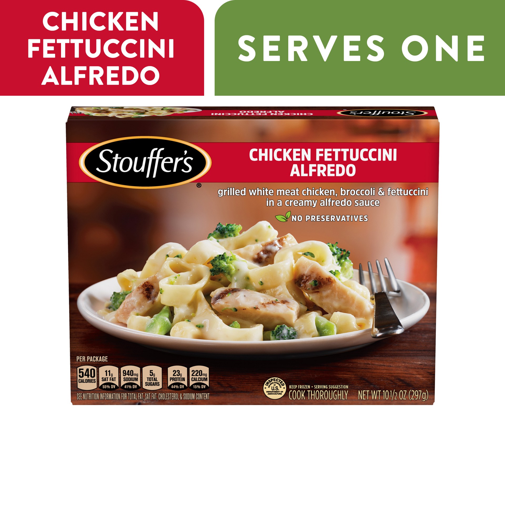 slide 1 of 6, Stouffer's Chicken Fettuccine Alfredo, 10.5 oz