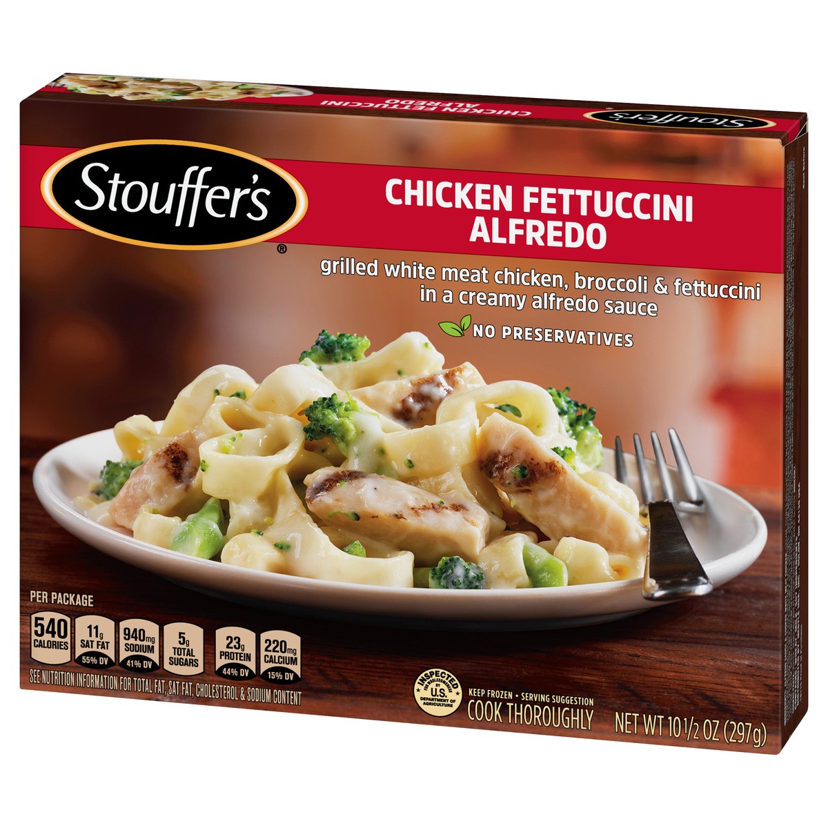 slide 6 of 13, Stouffer's Chicken Fettuccini Alfredo Frozen Meal, 10.5 oz