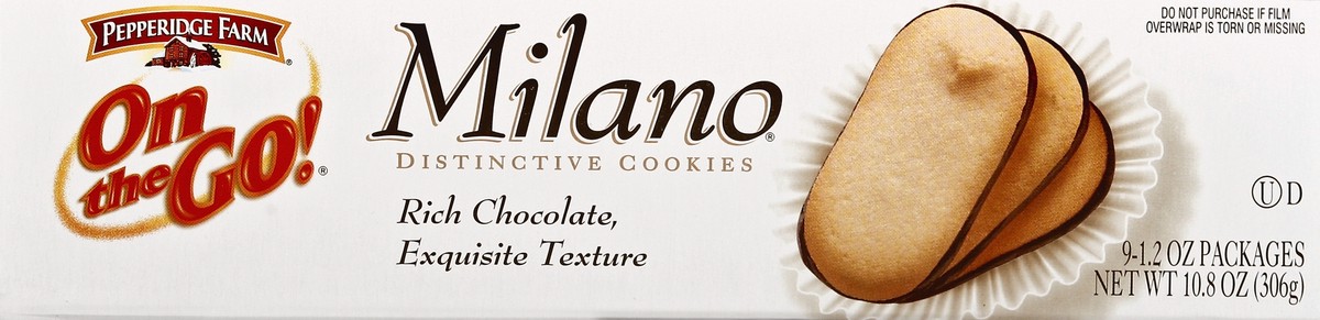 slide 4 of 4, Pepperidge Farm Milano Cookies Distinctive Cookies Rich Chocolate Flavor, 10.8 oz