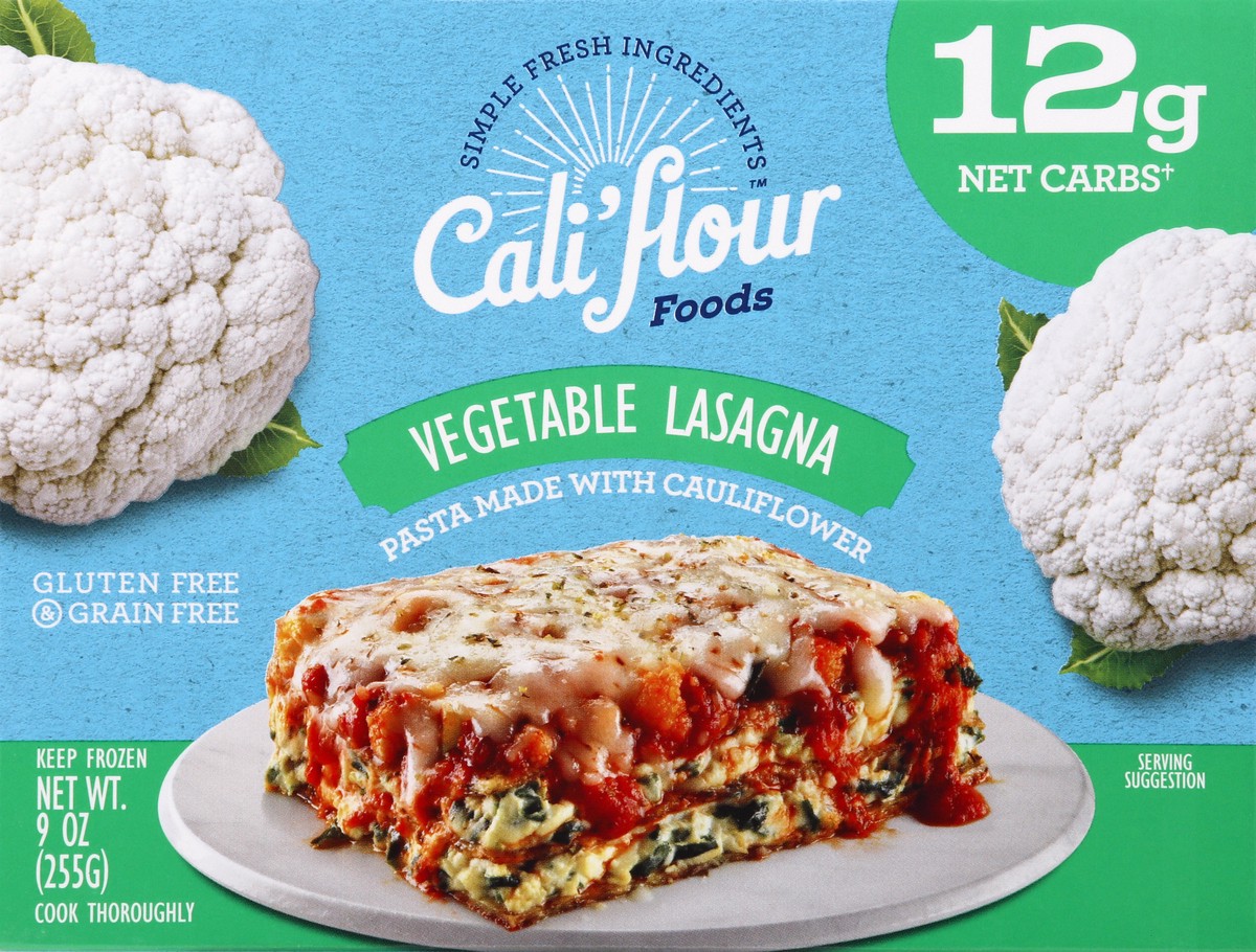 slide 2 of 13, Cali'flour Foods Vegetable Lasagna 9 oz, 9 oz