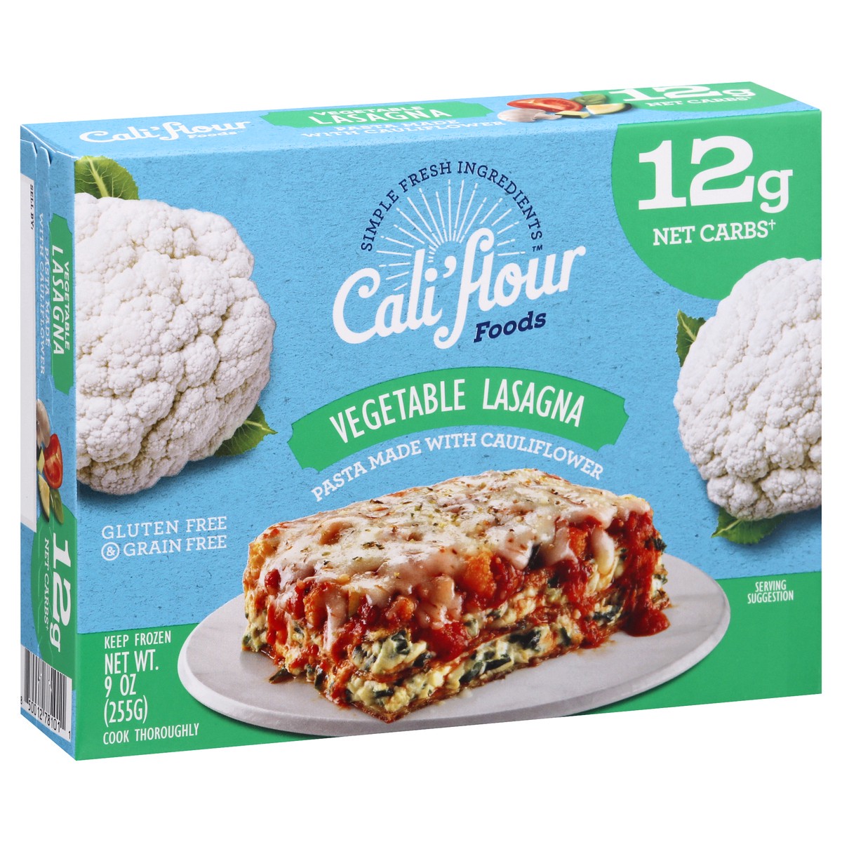 slide 13 of 13, Cali'flour Foods Vegetable Lasagna 9 oz, 9 oz