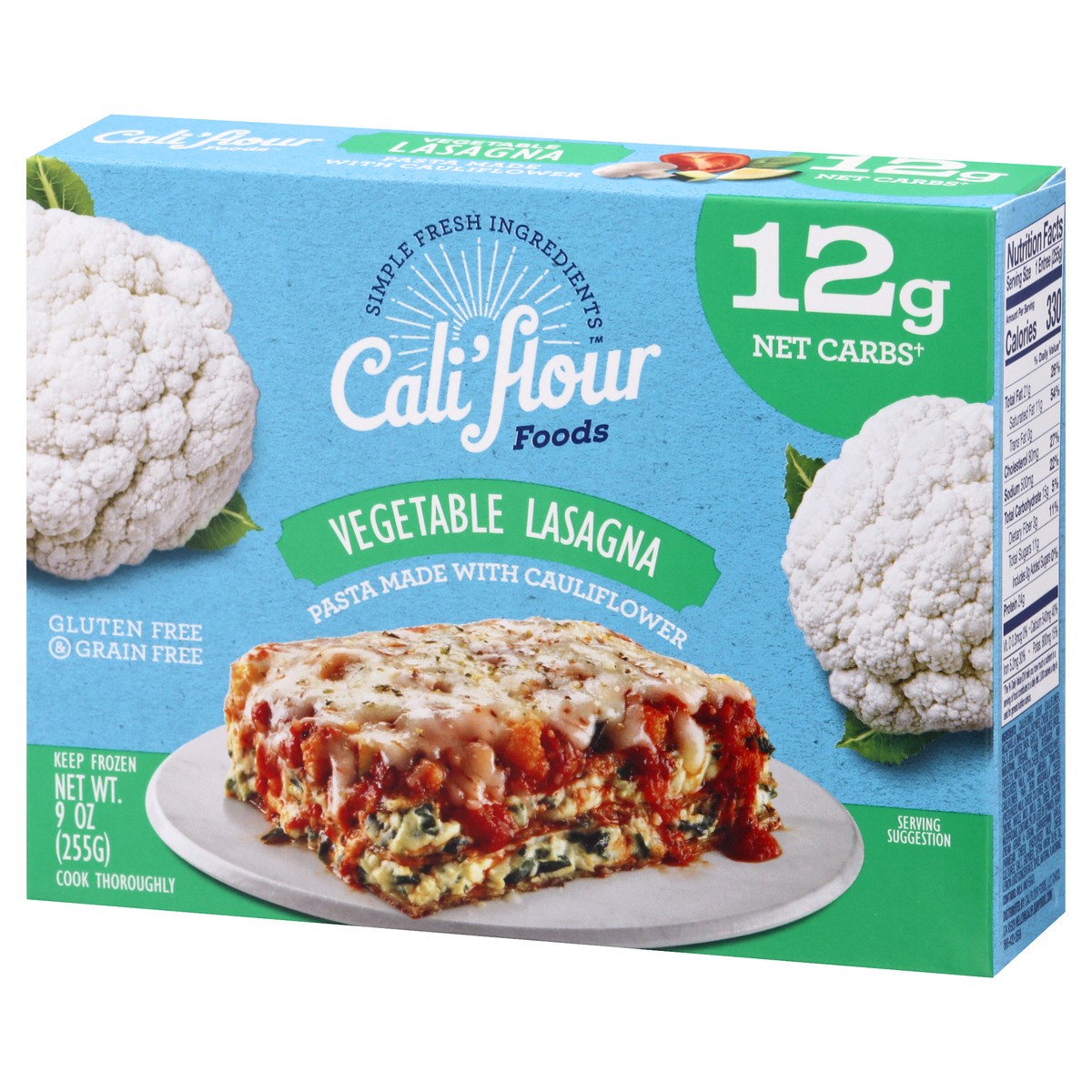 slide 7 of 13, Cali'flour Foods Vegetable Lasagna 9 oz, 9 oz