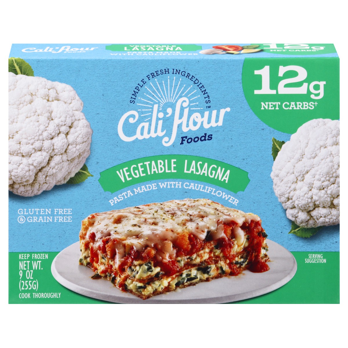 slide 1 of 13, Cali'flour Foods Vegetable Lasagna 9 oz, 9 oz