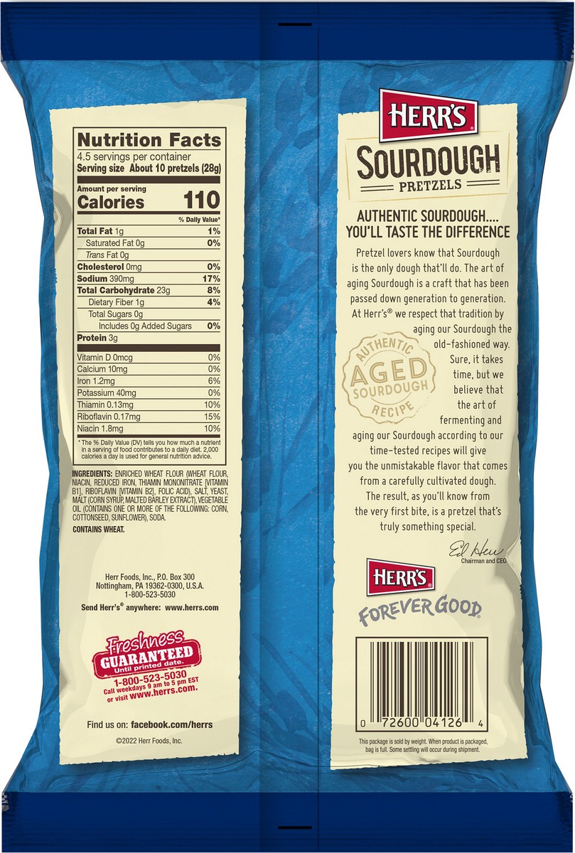 slide 2 of 9, Herr's Bite size Sourdough Pretzels Bite Size 4.5 oz, 4.50 ct