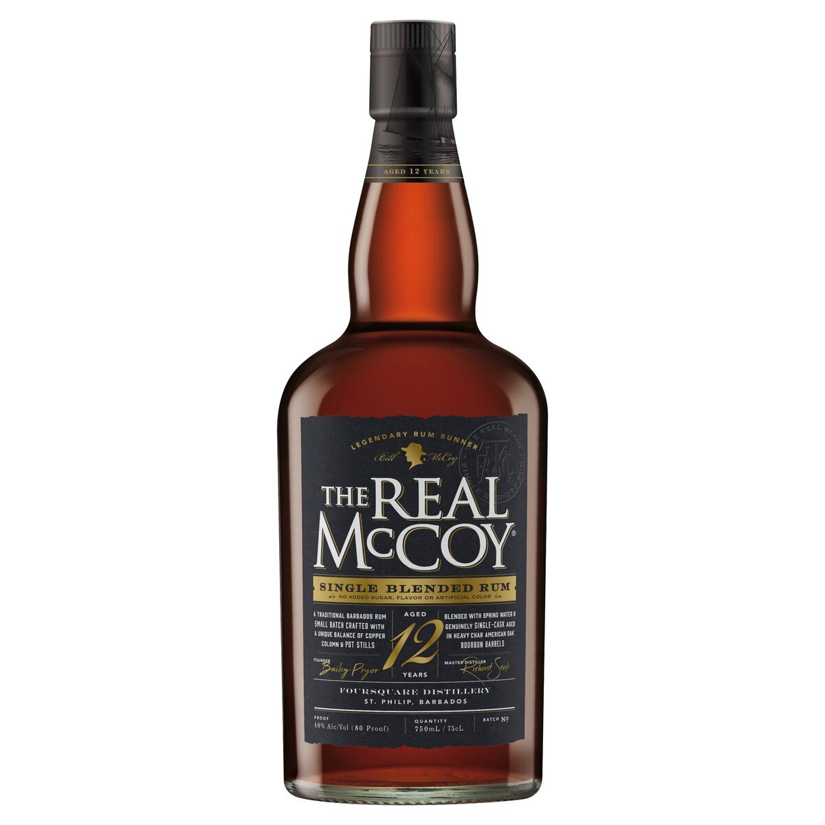 slide 2 of 2, The Real McCoy Single Blended 12-Year Aged Rum, 750 mL Bottle, 80 Proof, 25.36 fl oz