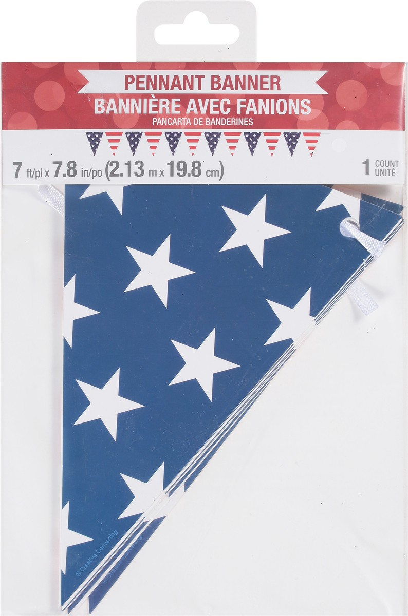 slide 9 of 9, Creative Converting Patriotic Banner, 1 ct