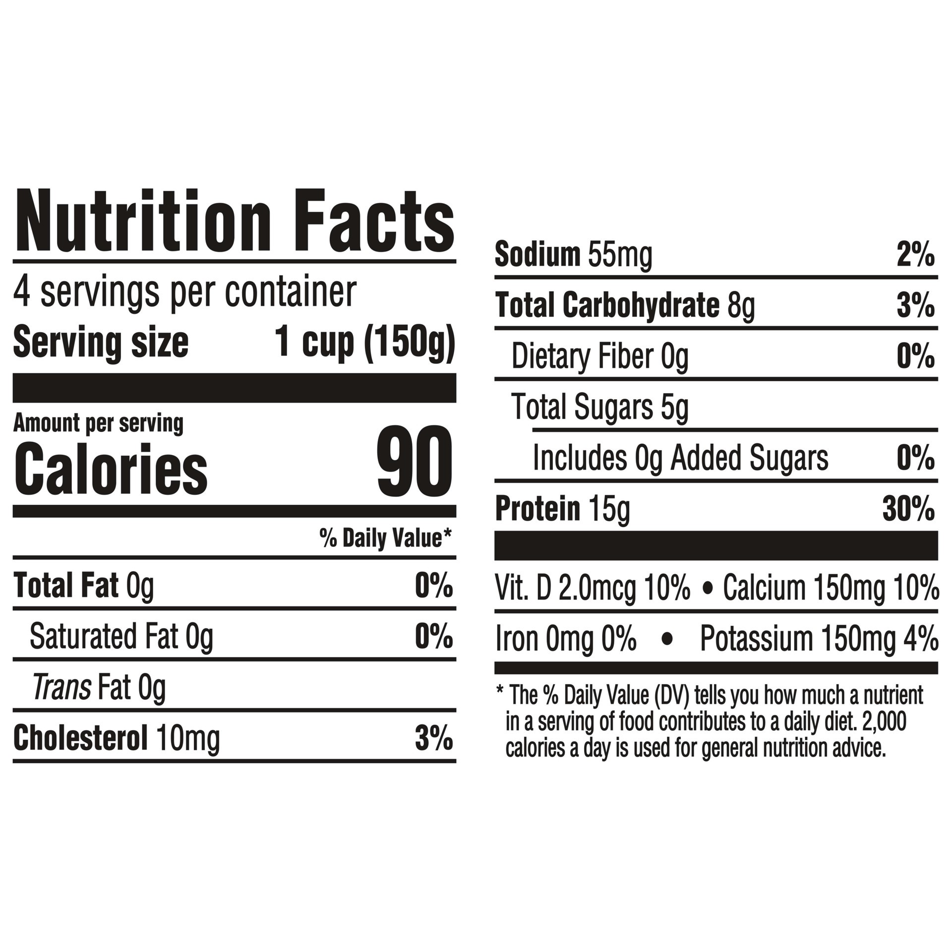 slide 4 of 5, Oikos Blueberry 15g Protein, 0g Added Sugar, Nonfat Greek Yogurt Pack, 4 Ct, 5.3 OZ Cups, 4 ct