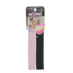 Scünci Everyday & Active No-Slip Grip All Day Hold Headwraps, 2 ct