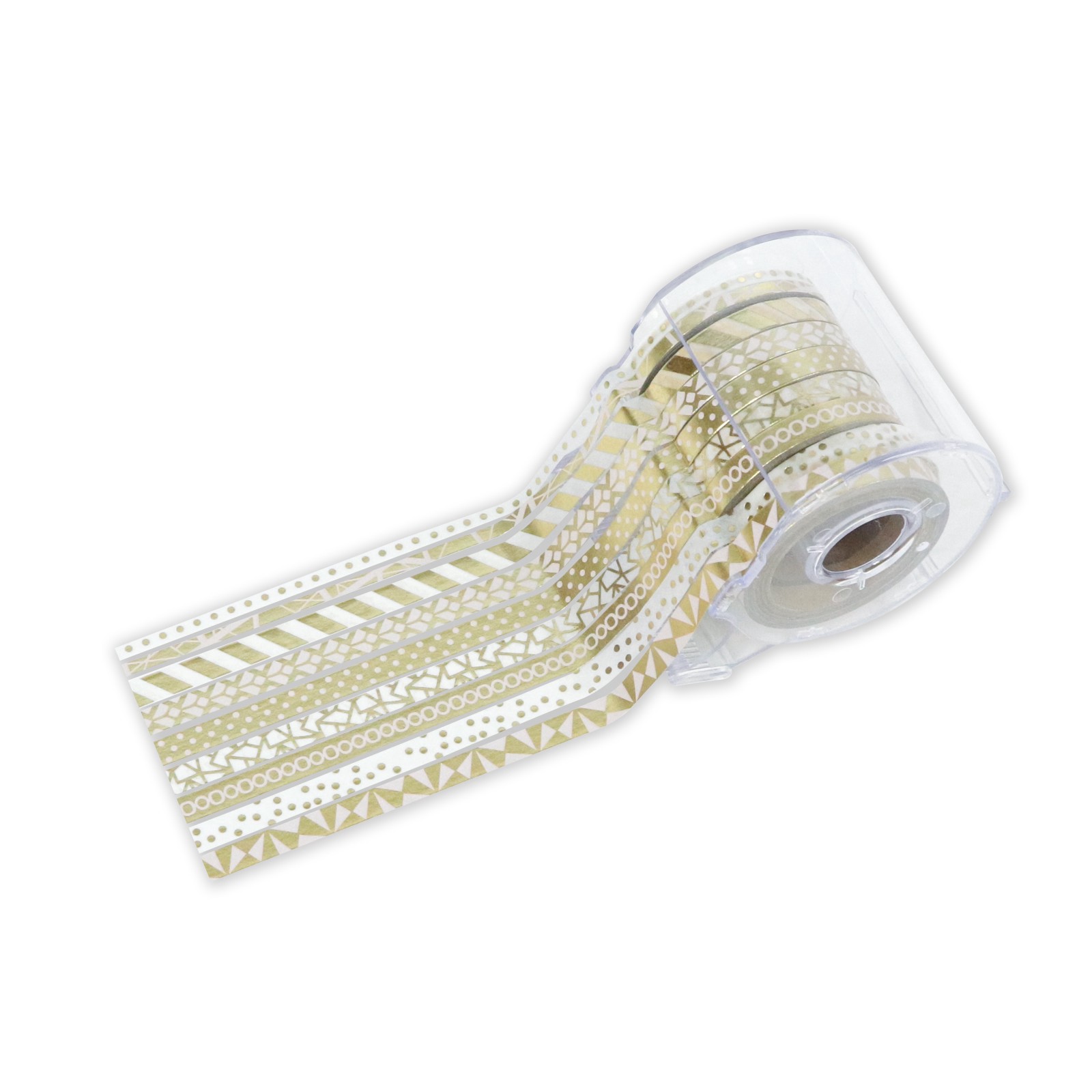 slide 4 of 4, Gold Foil Crafting Washi Tape & Dispenser Set By Recollections, 6mm x 5 yd/6mm x 4.5m