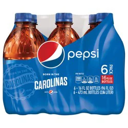 Pepsi Soda 6 - 16 fl oz Bottles