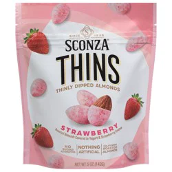 Sconza Thins Strawberry Almonds 5 oz