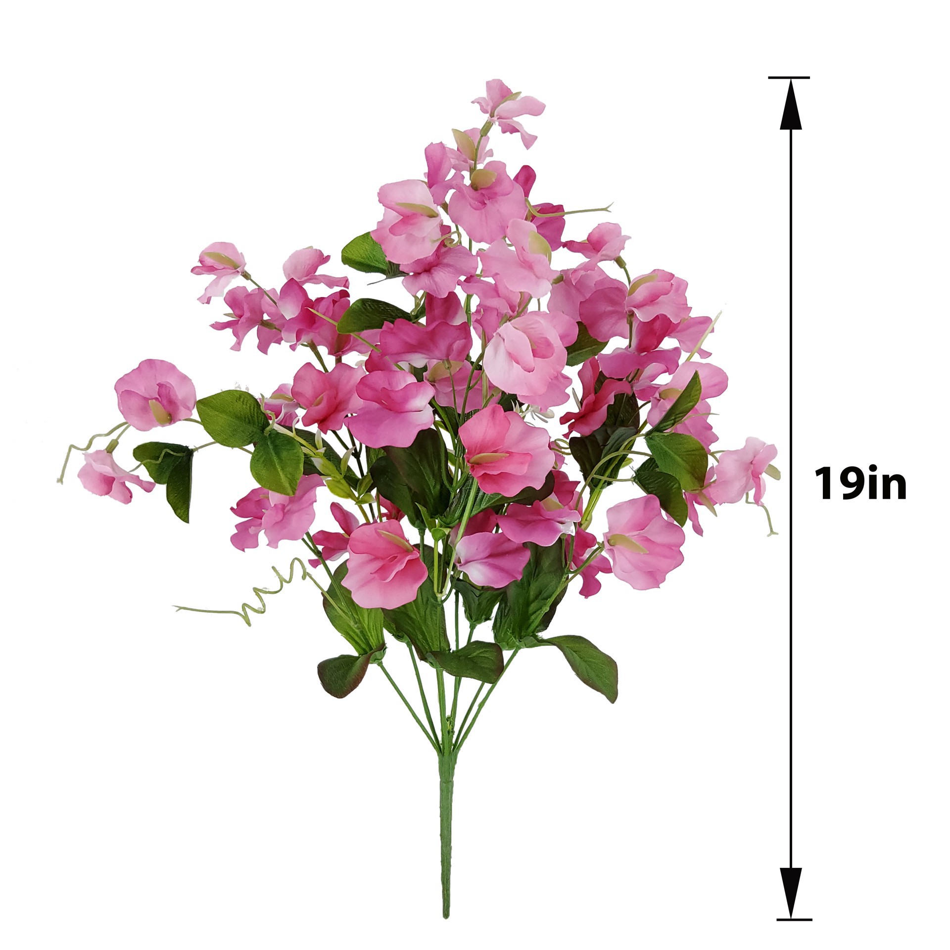 slide 3 of 3, 19" Pink Sweet Pea Bush By Ashland, 19 in