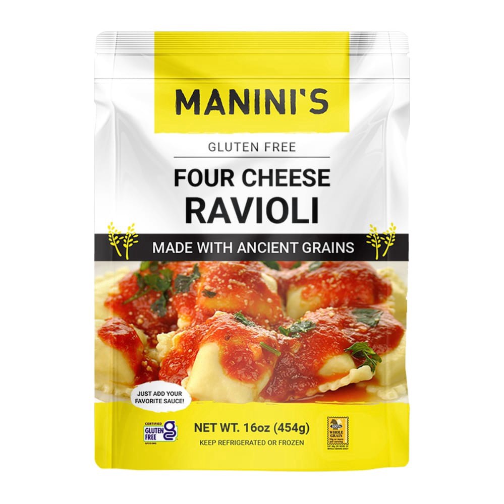 slide 2 of 2, Manini's Gluten Free Four Cheese Ravioli, 16 oz