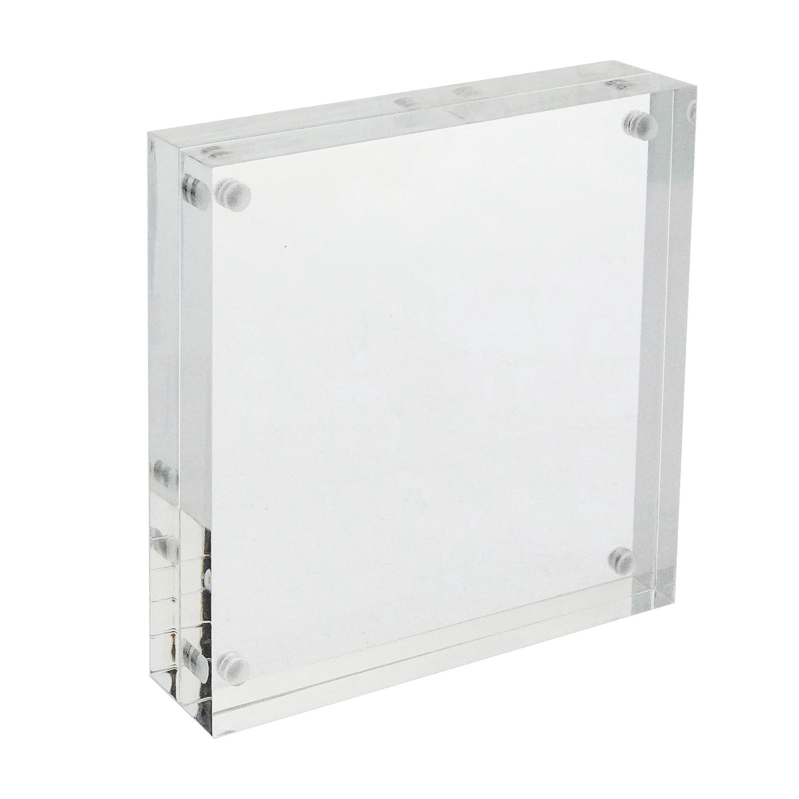 slide 4 of 5, Expressions 4" X 4" Clear Acrylic Block Frame By Studio Decor, 4 in x 4 in