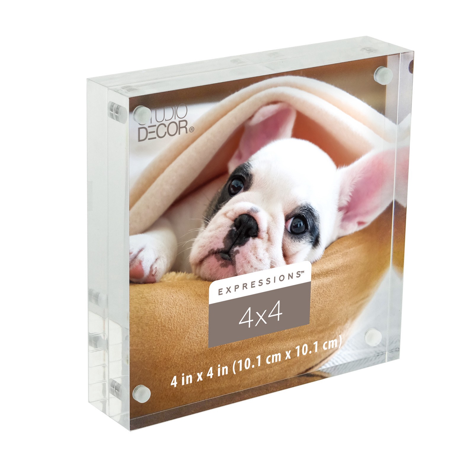 slide 2 of 5, Expressions 4" X 4" Clear Acrylic Block Frame By Studio Decor, 4 in x 4 in