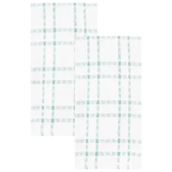Everyday Living Grid Kitchen Towels - Teal
