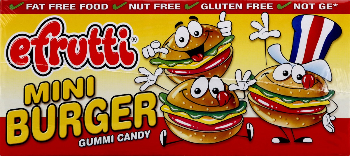 slide 7 of 10, eFrutti Mini Burger Gummi Candy 60 ea, 60 ct