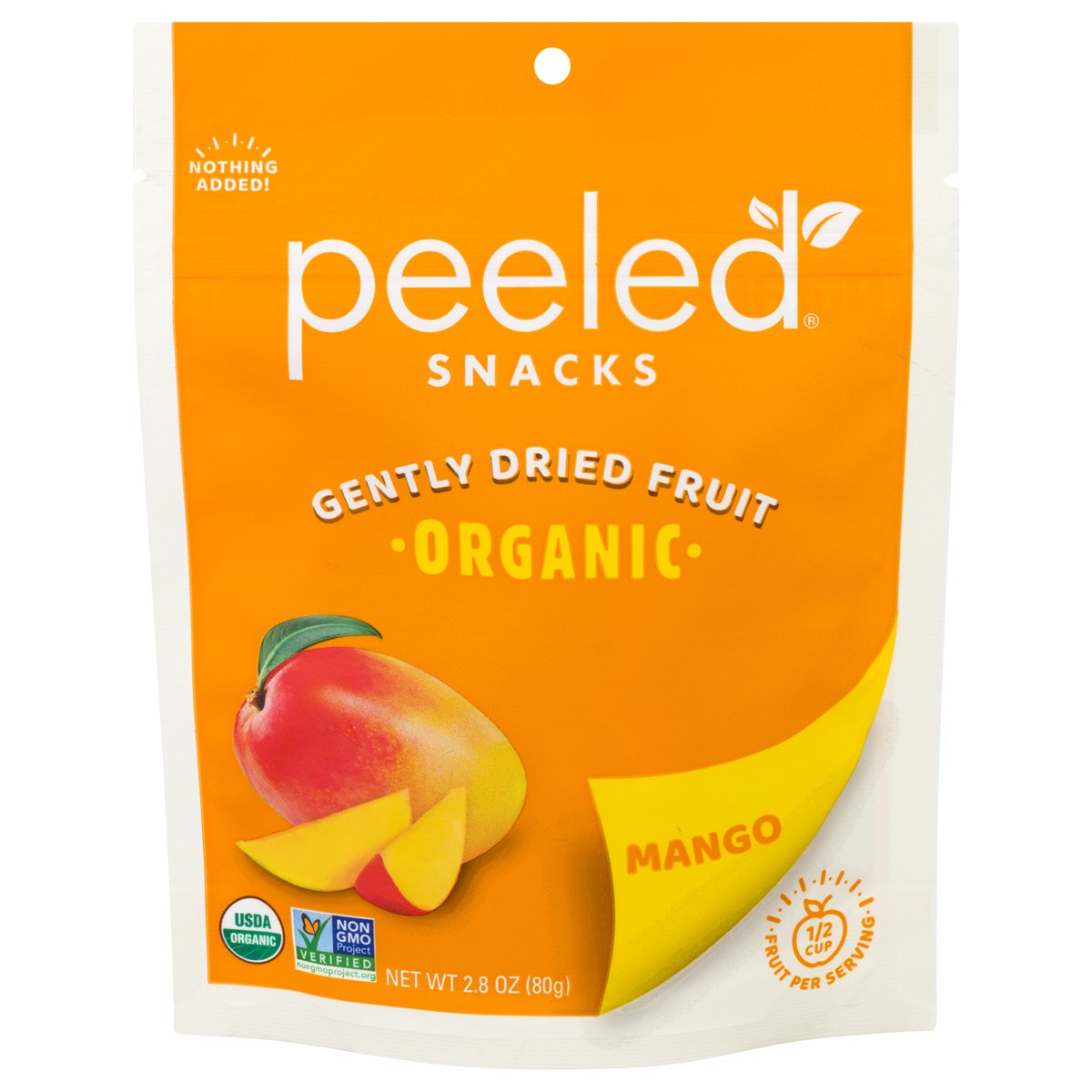 slide 1 of 9, Peeled Snacks Organic Gently Mango Dried Fruit 2.8 oz, 2.8 oz