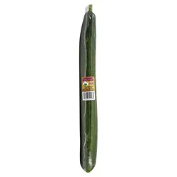 Organic Long English Hot House Cucumber - Each