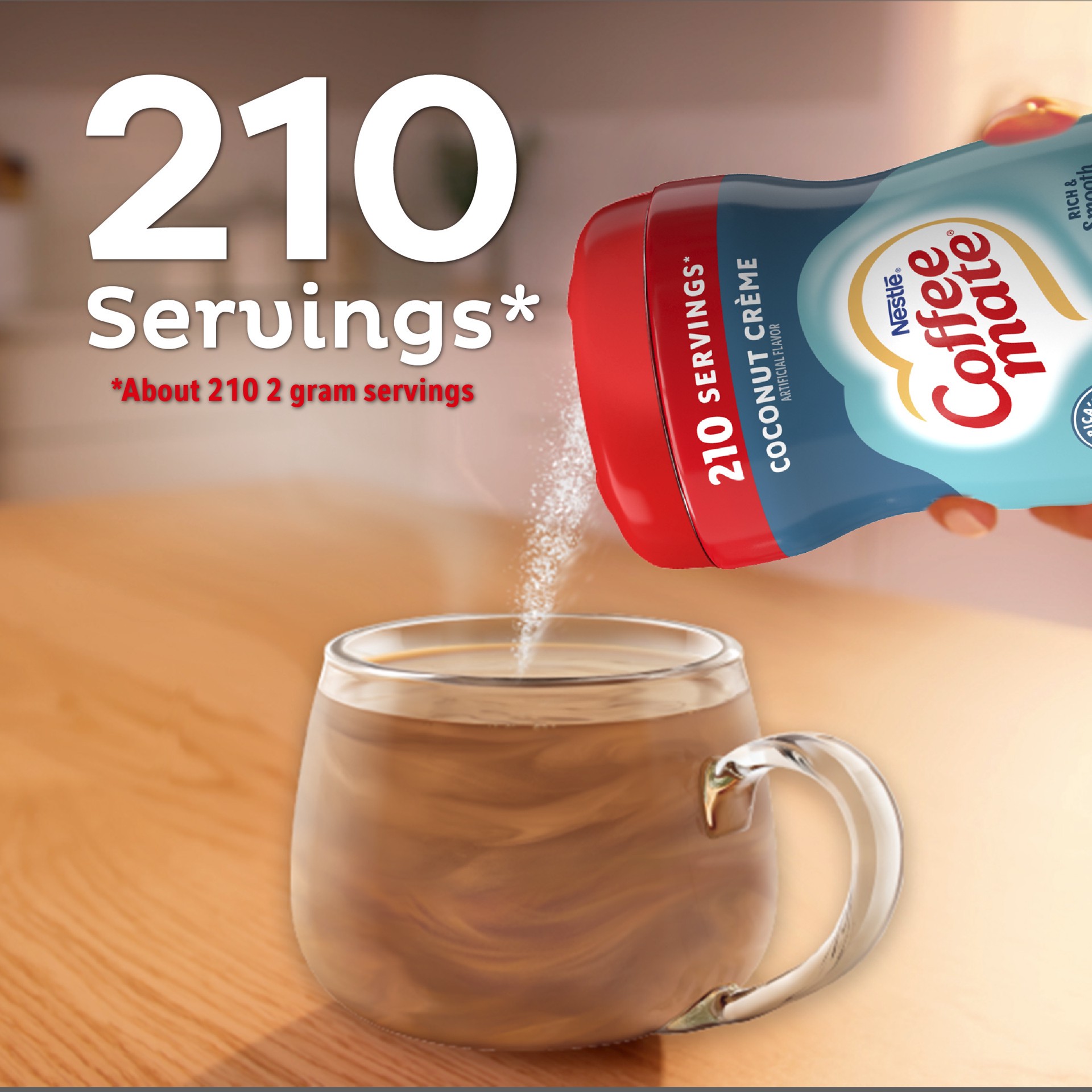 slide 3 of 7, Coffee-Mate Non-Dairy Coconut Creme Creamer 15 oz, 15 oz