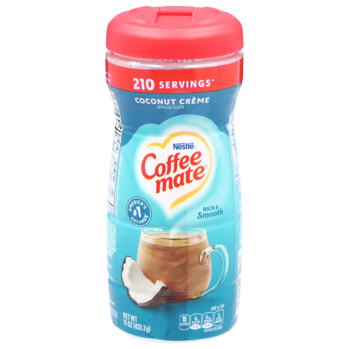 slide 1 of 7, Coffee-Mate Non-Dairy Coconut Creme Creamer 15 oz, 15 oz